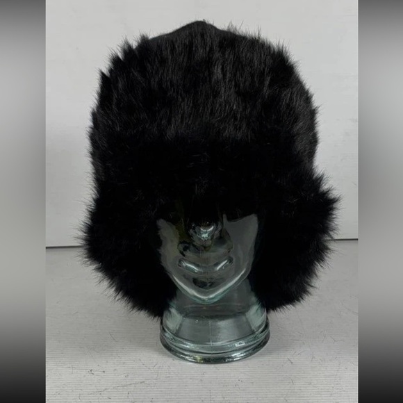 Moncler black mink fur Moscow hat balaclava hood ski snow apre